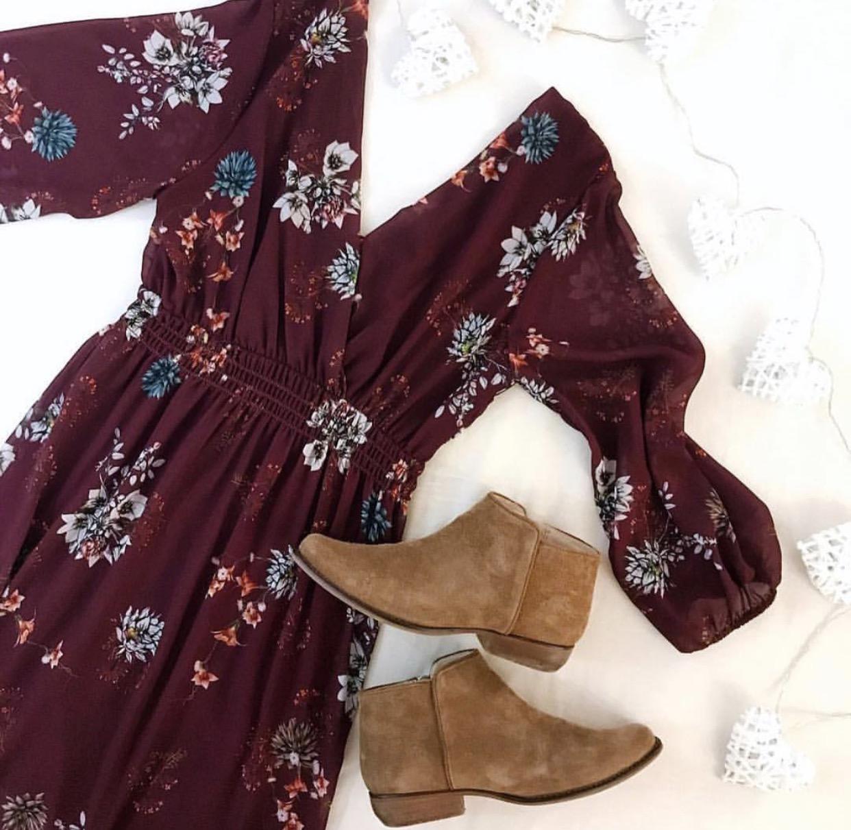 Vestido Largo Cruzado Burdeos (Ref. 1005)