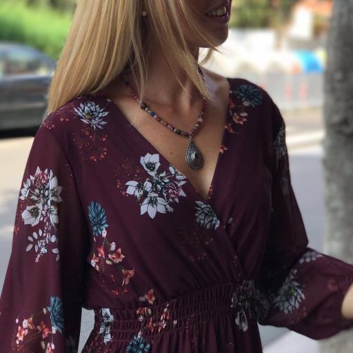 Vestido Largo Cruzado Burdeos (Ref. 1005) [1]