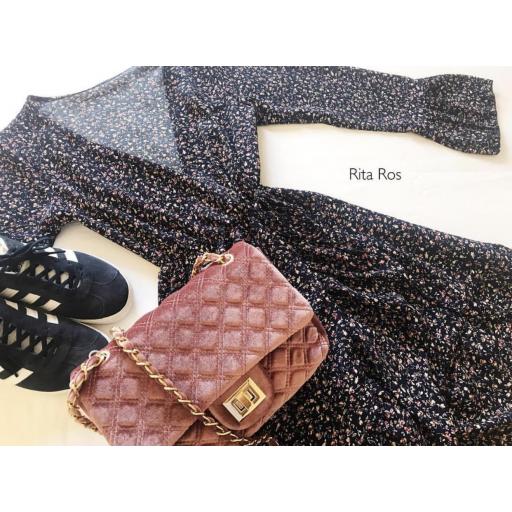 Vestido Crepé Corto Florecitas (Ref. 1041) [1]