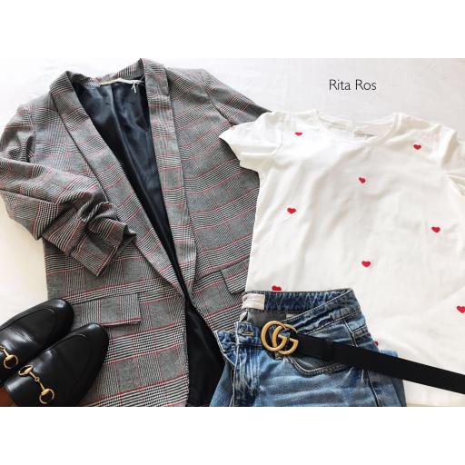 Camiseta Corazones Bordados (Ref. 1046) [2]