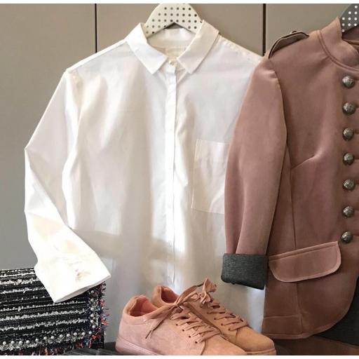 Camisa Blanca Botón Perla (Ref. 1071)