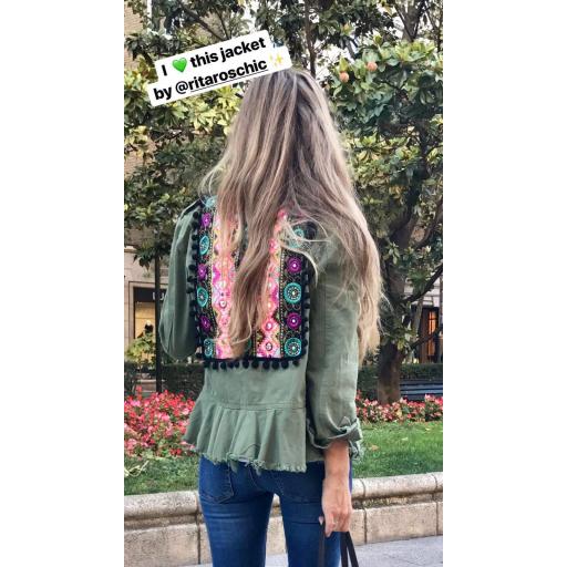 Parka Verde Espalda Bordada (Ref.1070) [2]