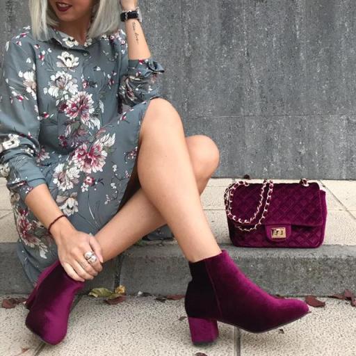 Vestido Camisero Flores Gris (Ref.1082) [2]