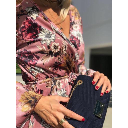 Vestido Terciopelo Flores Rosa (Ref. 1097) [3]