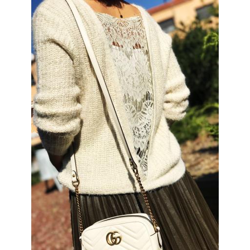 Jersey Beige Tricotado Encaje Espalda (Ref. 1098)