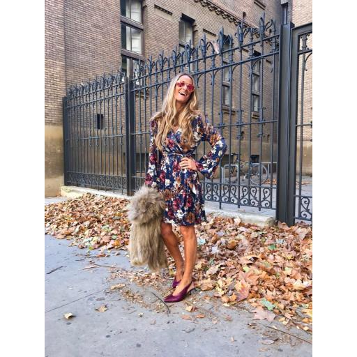 Vestido Terciopelo Flores (Ref. 1075-B) [1]