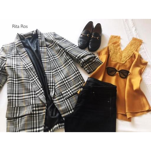 Americana Cuadros Raya Mostaza (Ref. 1031) [1]