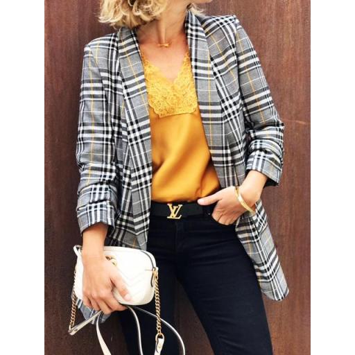 Americana Cuadros Raya Mostaza (Ref. 1031) [0]