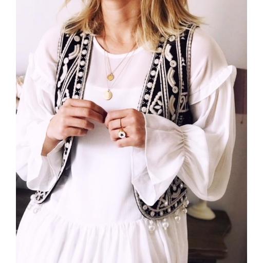 Chaleco Bordado Perlas (Ref. 1338)