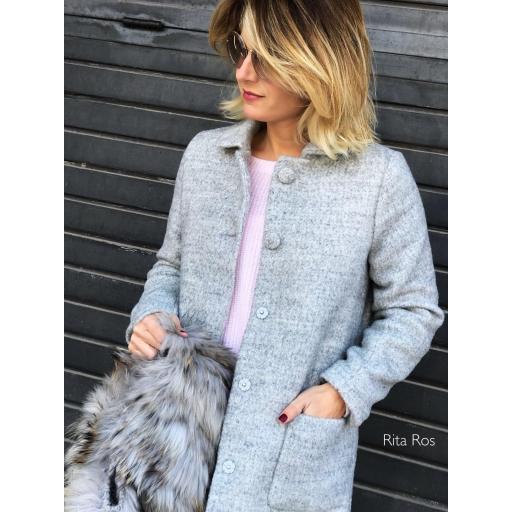 Abrigo Paño Gris Cuello Bebé (Ref.1139) [1]