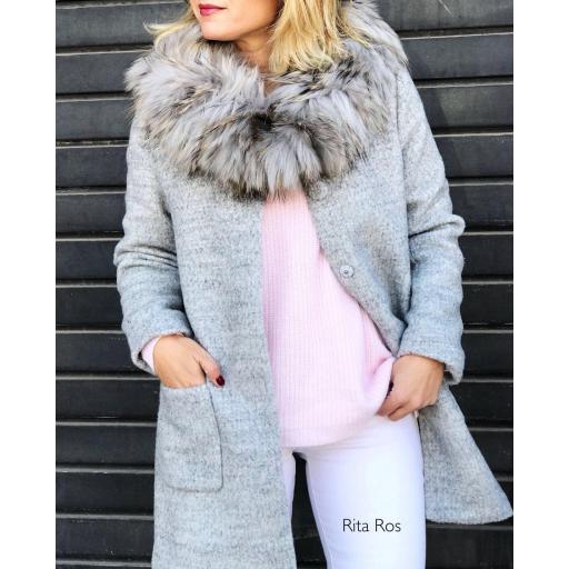 Jersey Angora Rosa Bebé Botones Laterales (Ref.1140) [2]