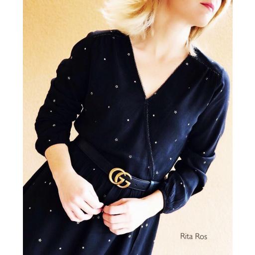 Vestido Negro Estrellitas Doradas (Ref. 1062) [3]