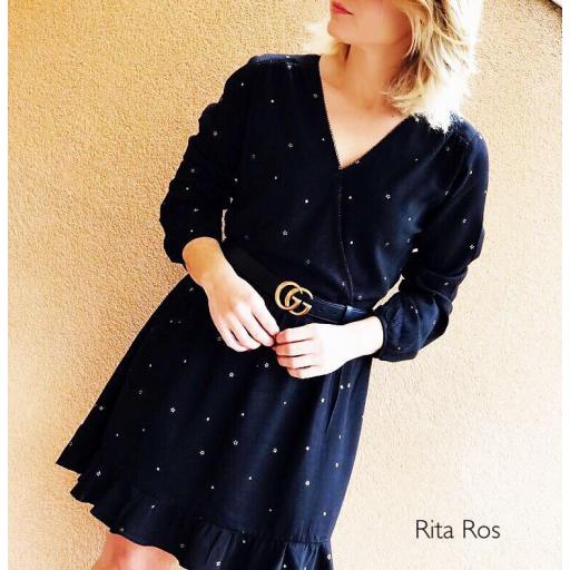 Vestido Negro Estrellitas Doradas (Ref. 1062) [2]