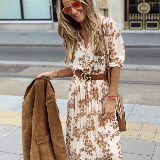 Vestido Flowers & Camel (Ref. 2939) [1]