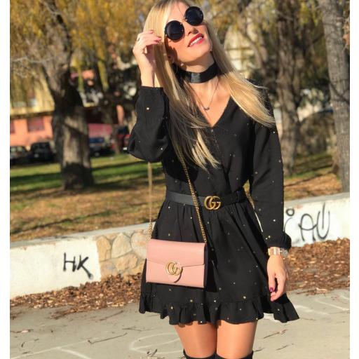 Vestido Negro Estrellitas Doradas (Ref. 1062) [1]