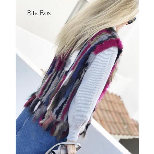 Chaleco Pelo Natural Multicolor (Ref. 1054)