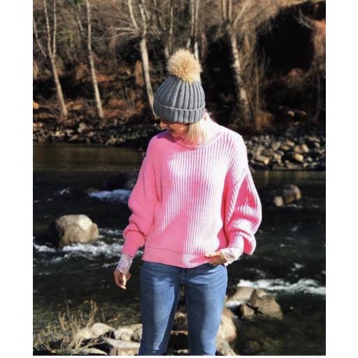 Jersey Cuello Alto Rosa Chicle (Ref. 1087)