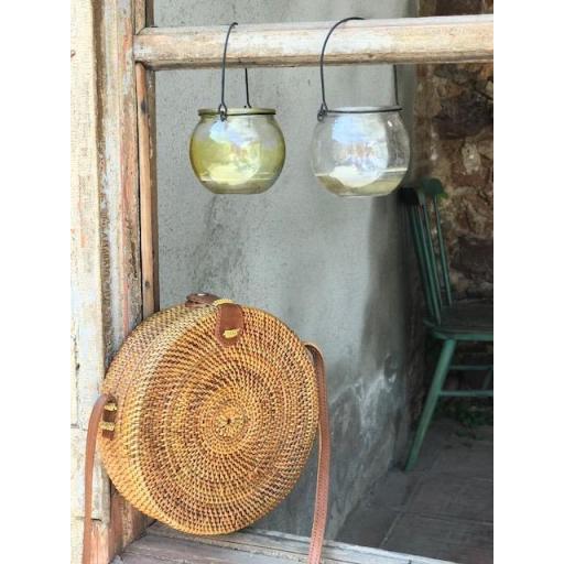 Bolso Redondo Rattán Bali (Círculo)(Ref. 1331)