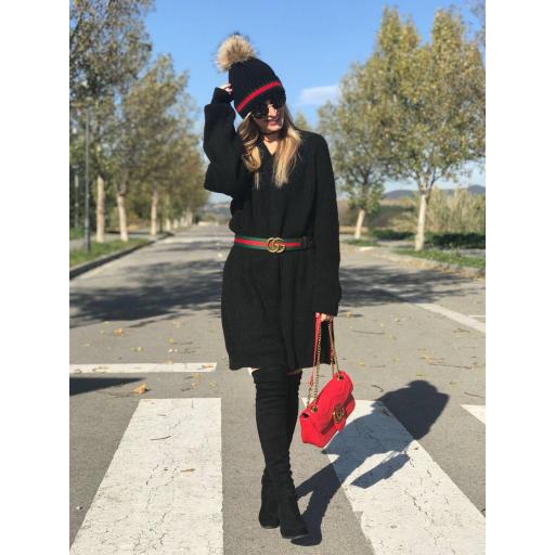 Gorrito Tribanda Pompón Pelo Natural (Ref. 1127) [1]