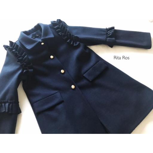 Abrigo Paño Volante Azul Marino (Ref. 1138) [0]