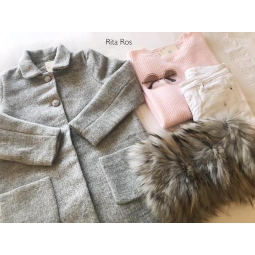 Jersey Angora Rosa Bebé Botones Laterales (Ref.1140) [1]