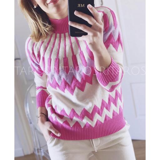 Jersey Geométrico Rosa (Ref. 1826)