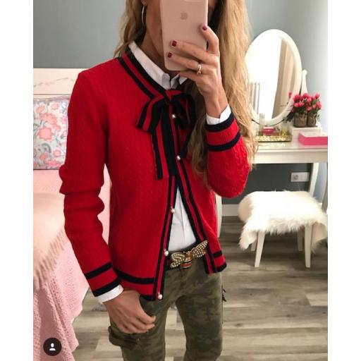 Chaqueta en Ochos Rojo/Azul Marino (Ref. 1136) [1]