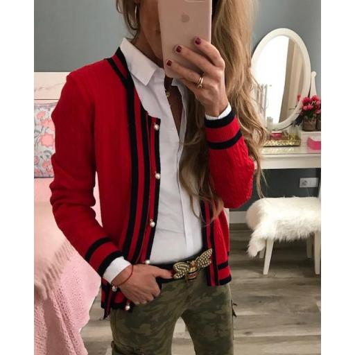 Chaqueta en Ochos Rojo/Azul Marino (Ref. 1136) [2]