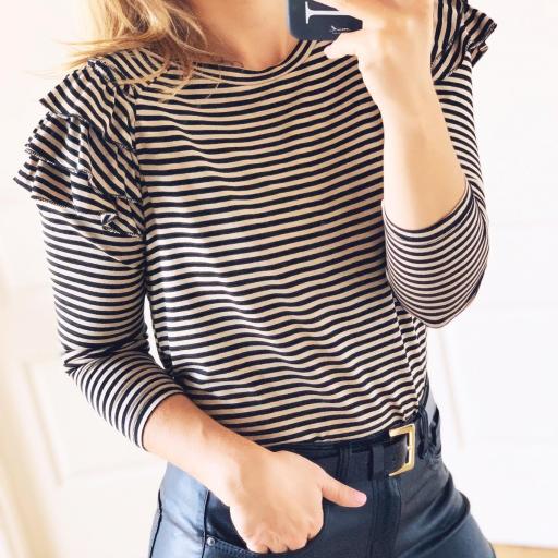 Camiseta Rayas & Volantes (Ref. 2938)