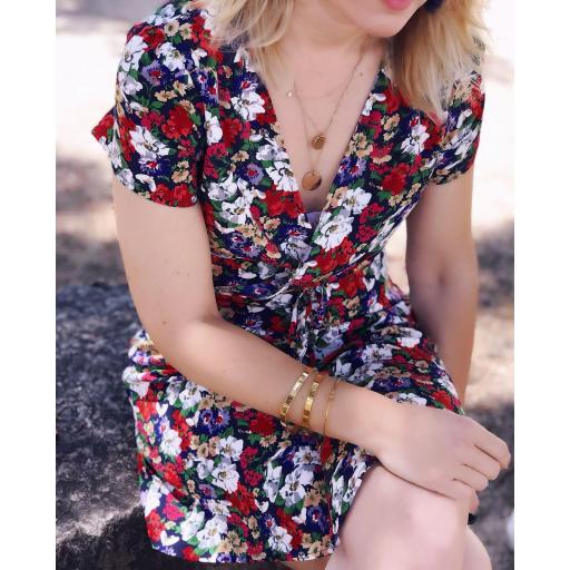 Vestido Cruzado Corto Flores (Ref. 1458) [2]