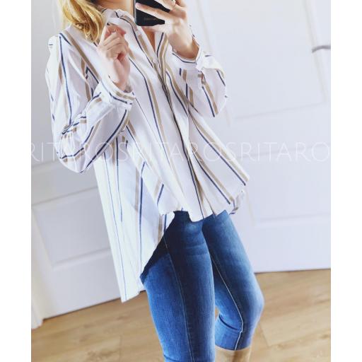 Camisa Acampanada Rayas (Ref.1887)