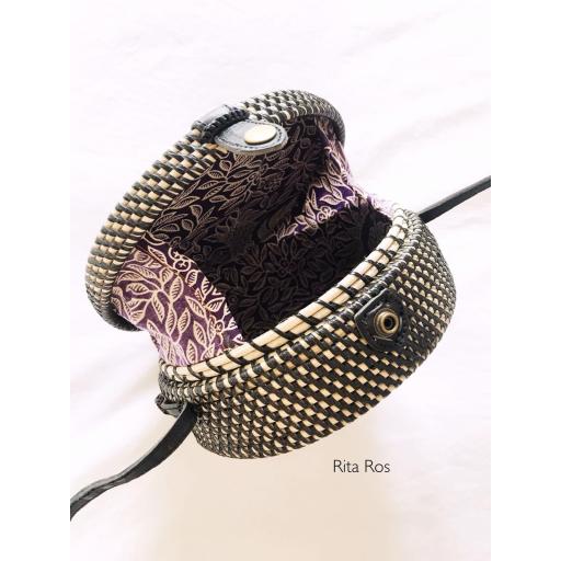 Bolso Redondo Rattán Black (Ref. 1375) [2]