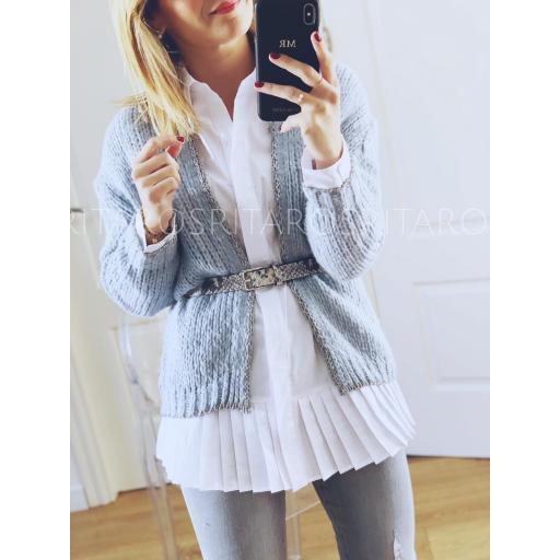 Cárdigan Ribete Plateado (Ref. 1922) [1]