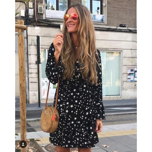 Vestido Corto Cruzado STARS (Ref. 1076)