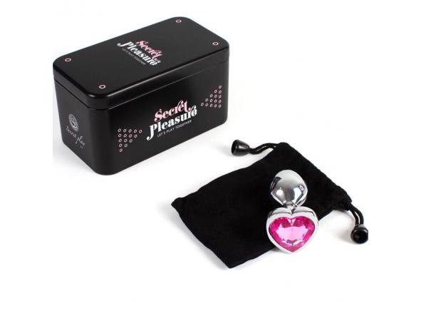 SECRET PLAY - METAL BUTT PLUG CORAZÓN FUCSIA TALLA S 7 CM [2]