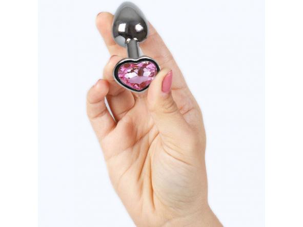 SECRET PLAY - METAL BUTT PLUG CORAZÓN FUCSIA TALLA S 7 CM [3]