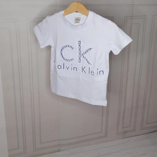 Camiseta ckk blanca niño. [0]