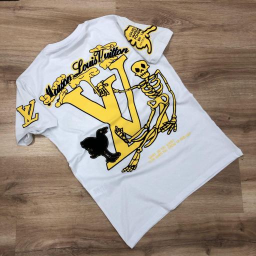 Camiseta VL blanca/ estampado amarillo. MO [1]