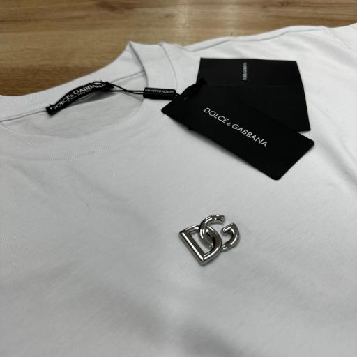 Camiseta GD 013/ blanca con logo plastico/ Oversize [1]