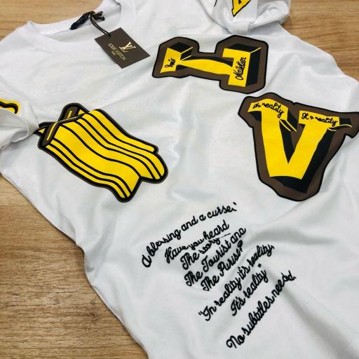 Camiseta VL blanca/ estampado amarillo. MO [2]
