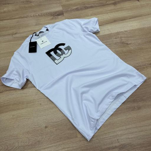 Camiseta GD blanca / logo bordado