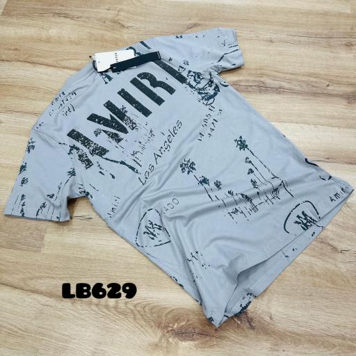 Camiseta AmR / gris estampado