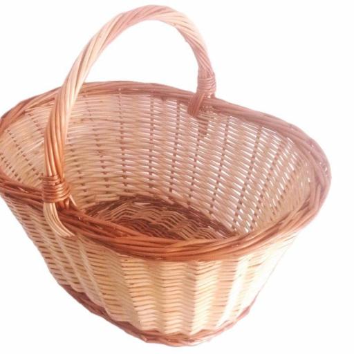 Cesta de Mimbre Bicolor