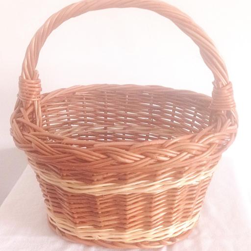 Cesta Pequeña Oval de Mimbre [1]