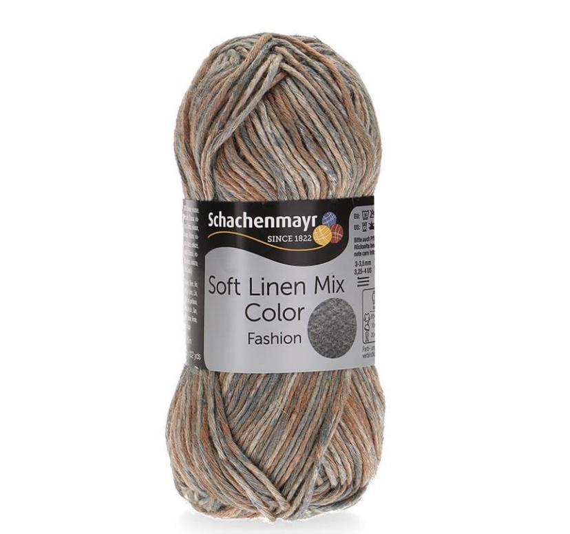 Soft Linen Mix color 86 marron matizado
