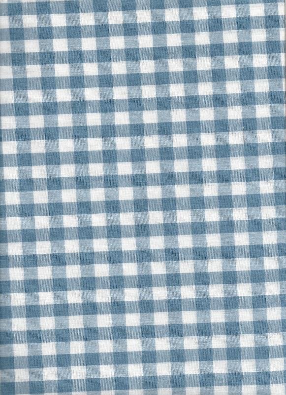 Tela de patchwork colección Vichy cuadro grande - Azul Celeste