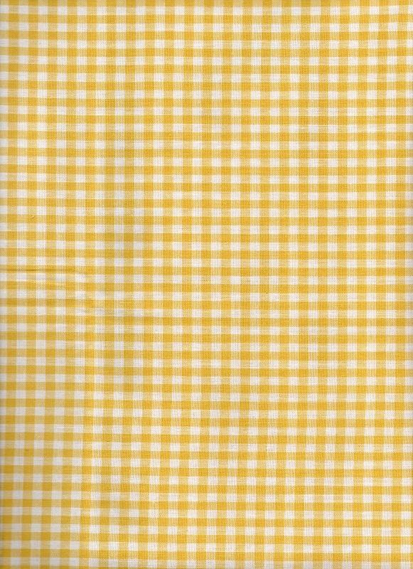 Tela de patchwork colección Vichy cuadro mediano - Amarillo
