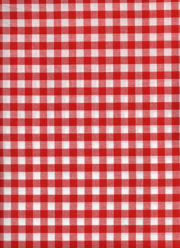 Tela de patchwork colección Vichy cuadro grande - Rojo