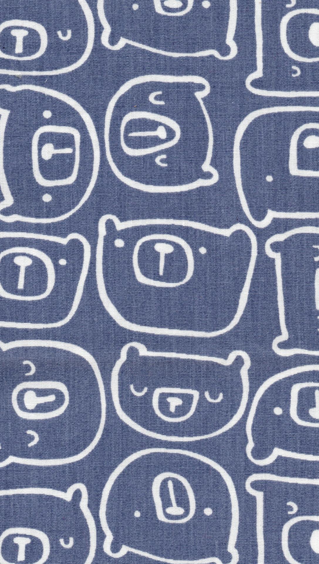 Tela de patchwork Colección Infantil - Ositos azul tejano