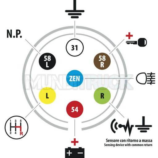 CABLE ELECTRICO 7 POLOS CON CONECTOR DE PLASTICO TIPO S (4,5 METROS) [3]